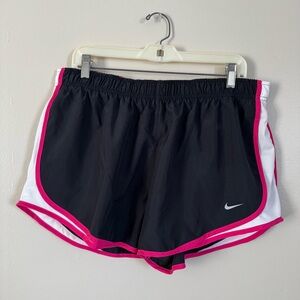 NWT Nike Dri Fit Black and Pink Running Shorts - size XL